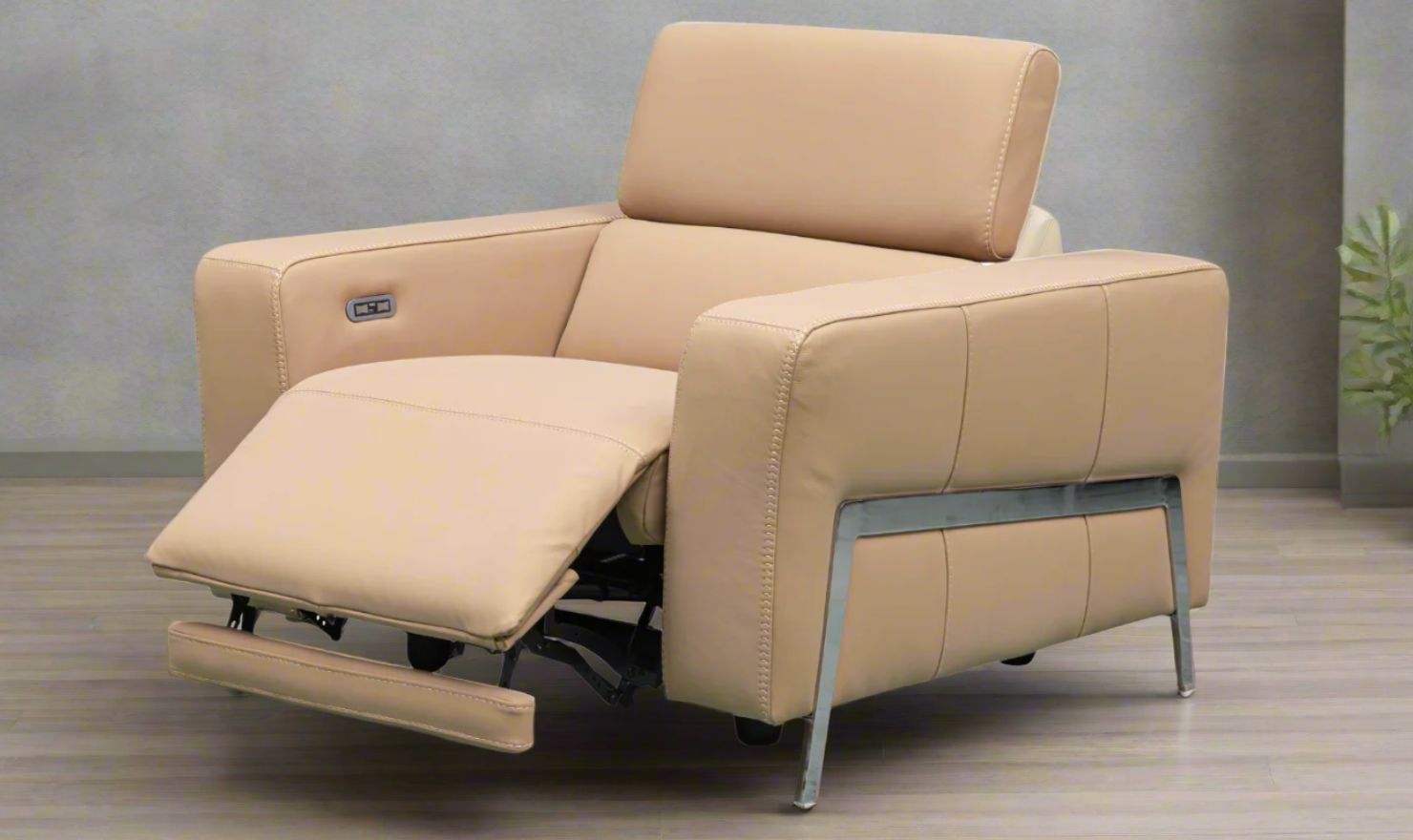 Gio Italia Luca Power Reclining Chair With Power Headrest & Footrest