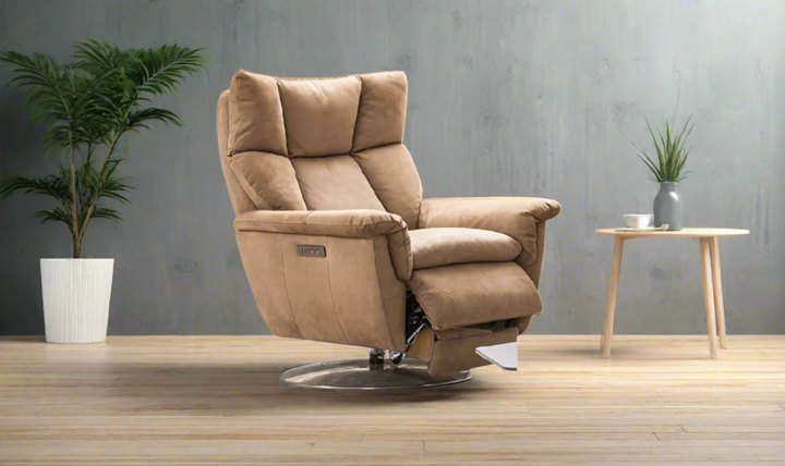 Klaussner Alessandro Double Power Leather Swivel Chair