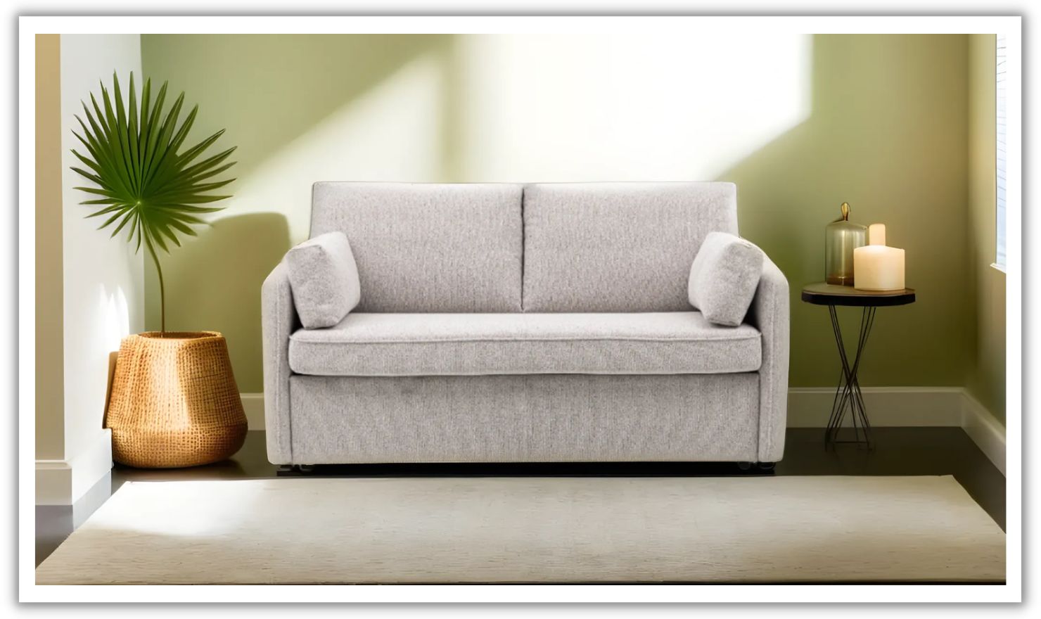 Jennifer Smart Full Sleeper Sofa With Memory Foam Mattress