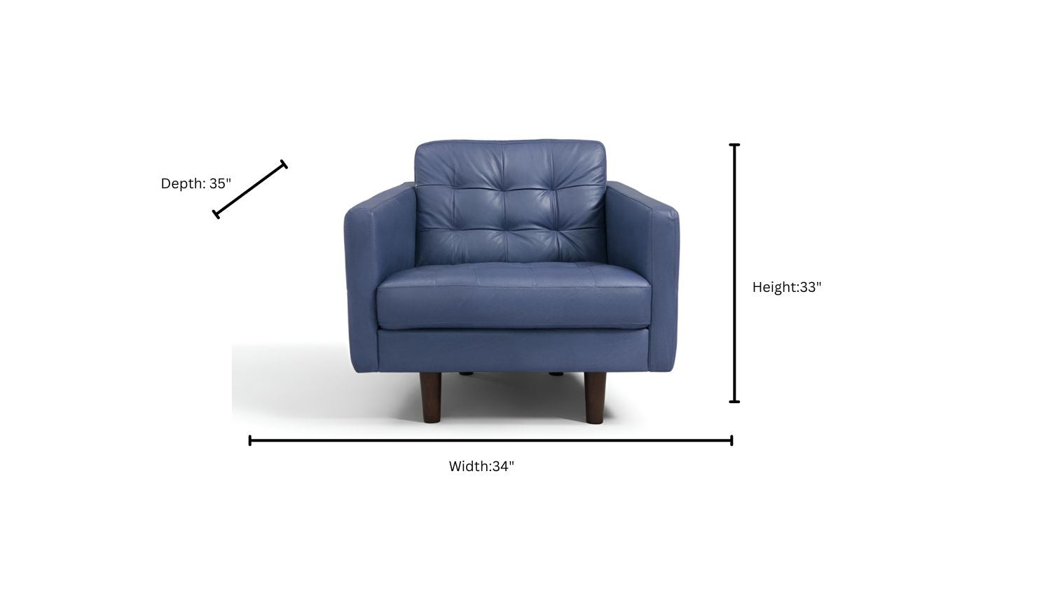 Gio Italia Venere Leather Tufted Back Living Room Set