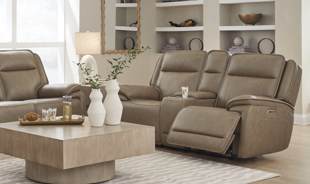 Modern Heritage Glencroft Power Recliner Loveseat With Adjustable Headrest - Jennifer Furniture