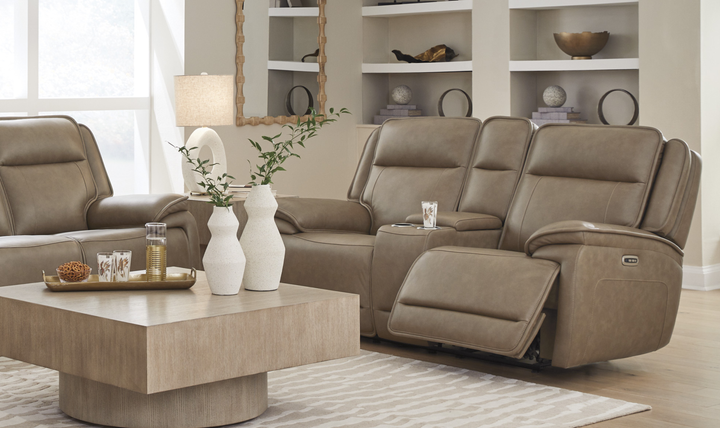 Modern Heritage Glencroft Power Recliner Loveseat With Adjustable Headrest - Jennifer Furniture