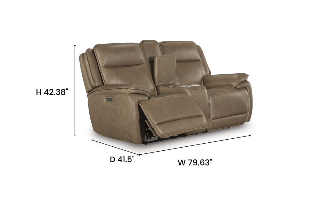 Modern Heritage Glencroft Power Recliner Loveseat With Adjustable Headrest - Jennifer Furniture