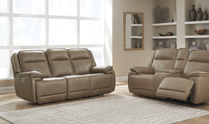 Modern Heritage Glencroft Power Recliner Sofa with Adjustable Headrest - Jennifer Furniture