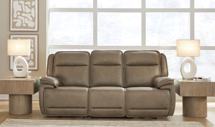 Modern Heritage Glencroft Power Recliner Sofa with Adjustable Headrest - Jennifer Furniture