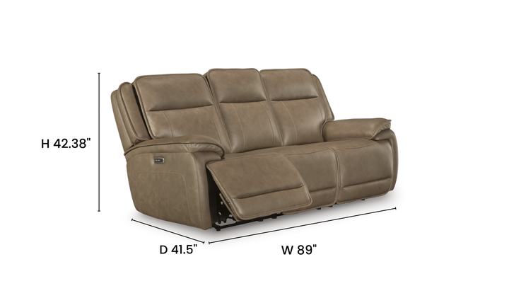 Modern Heritage Glencroft Power Recliner Sofa with Adjustable Headrest - Jennifer Furniture