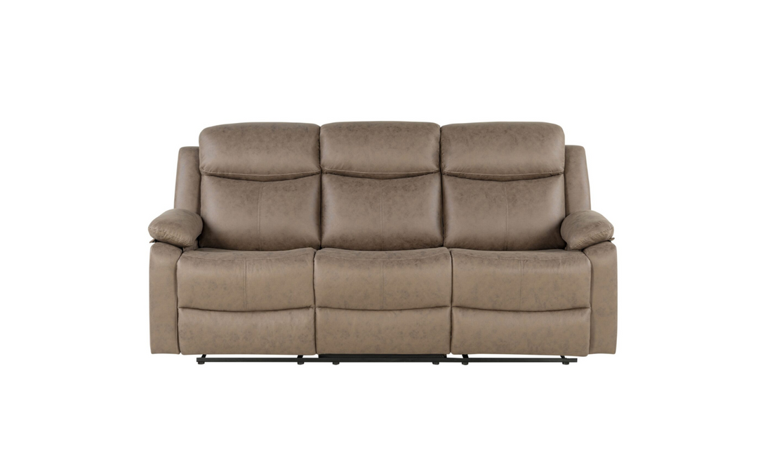 Global Furniture Cordell 3-Seater Dark Brown Fabric Recliner Sofa
