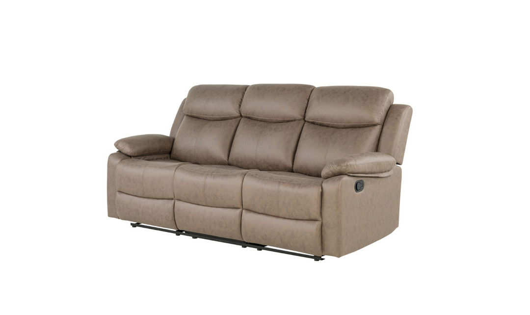 Global Furniture Cordell 3-Seater Dark Brown Fabric Recliner Sofa