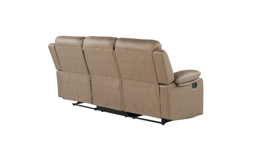 Global Furniture Cordell 3-Seater Dark Brown Fabric Recliner Sofa