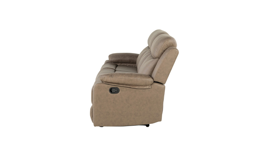 Global Furniture Cordell 3-Seater Dark Brown Fabric Recliner Sofa