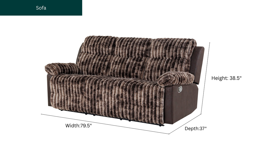 Global Furniture Sagewood Brown Recliner Living Room Set