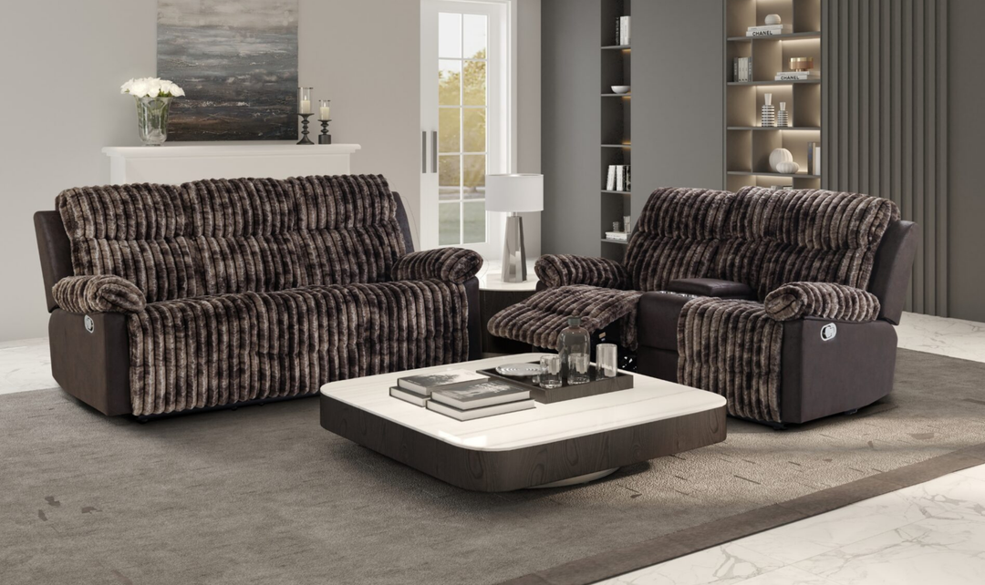 Global Furniture Sagewood Brown Recliner Living Room Set