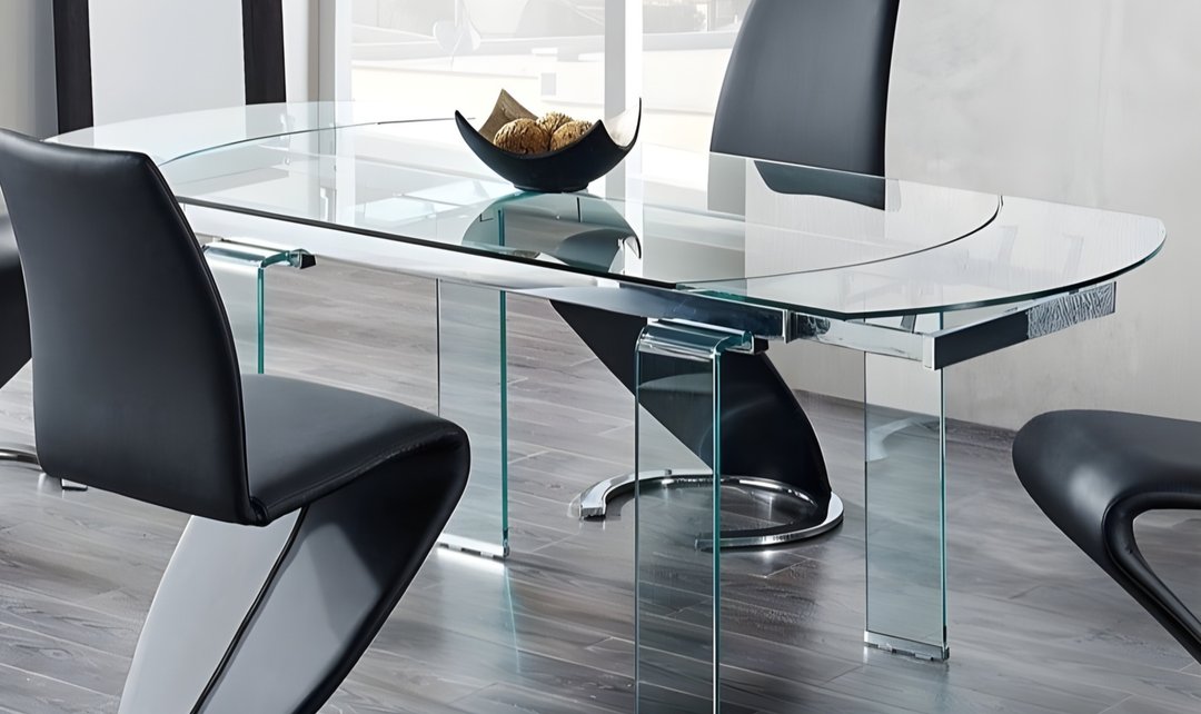 Global Furniture Giacinta 4-Seater Contemporary Glass Dining Room Set-jennifer furniture