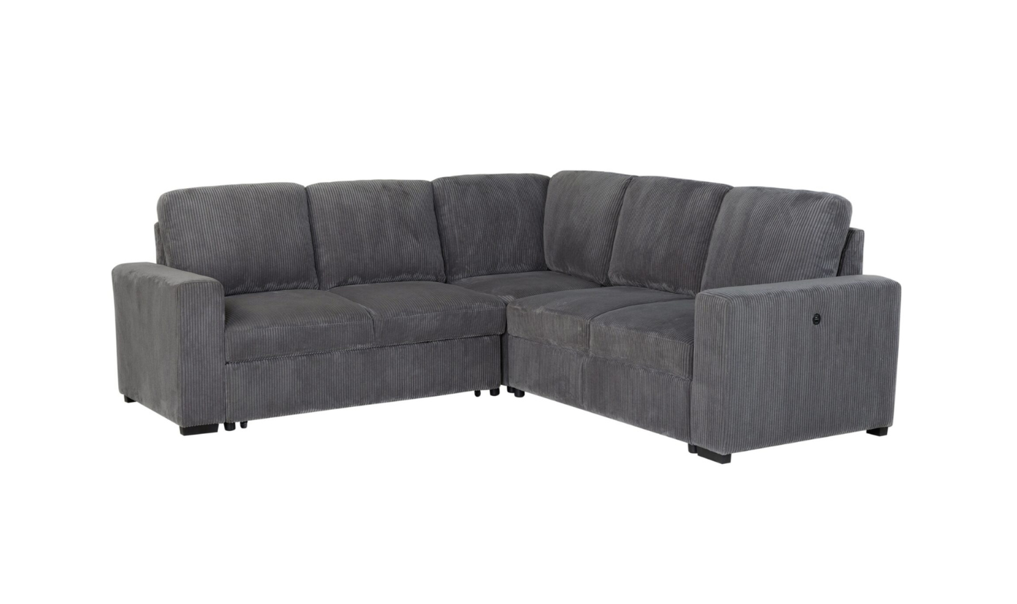 Global Furniture Gray Fabric 4-Seater Sectional Sofa