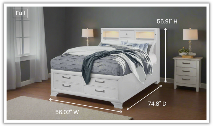 Global Furniture Jordyn Platform Bed with Storage (King, Queen, and Full)