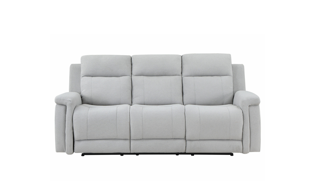 Global Furniture MetroLounger 3-Seater Gray Fabric Recliner Sofa