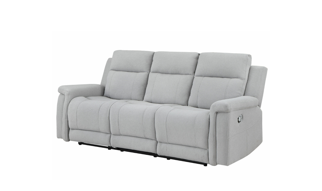 Global Furniture MetroLounger 3-Seater Gray Fabric Recliner Sofa
