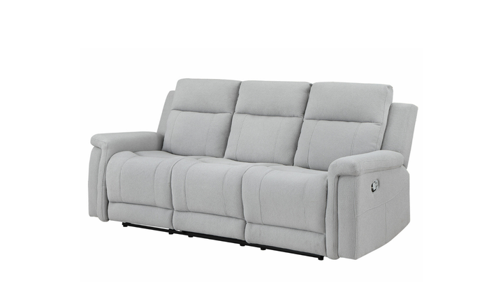 Global Furniture MetroLounger 3-Seater Gray Fabric Recliner Sofa