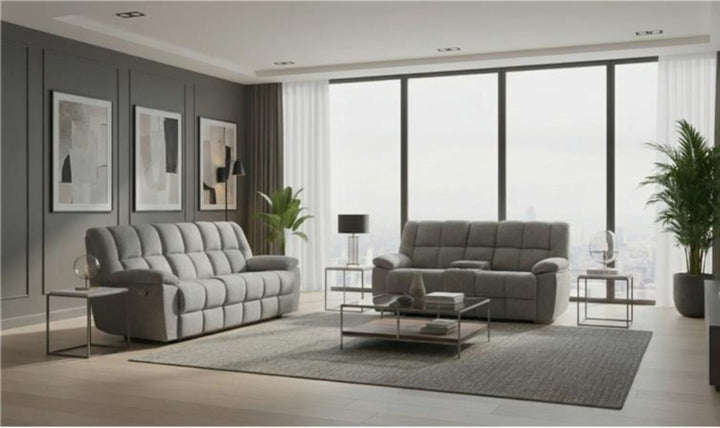 Global Furniture Gray Contemporary Recliner Living Room Set