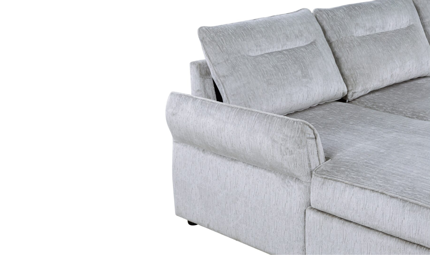 Global Furniture Gray Pull Out 3-Seater Fabric Sofa Bed-jennifer furniture