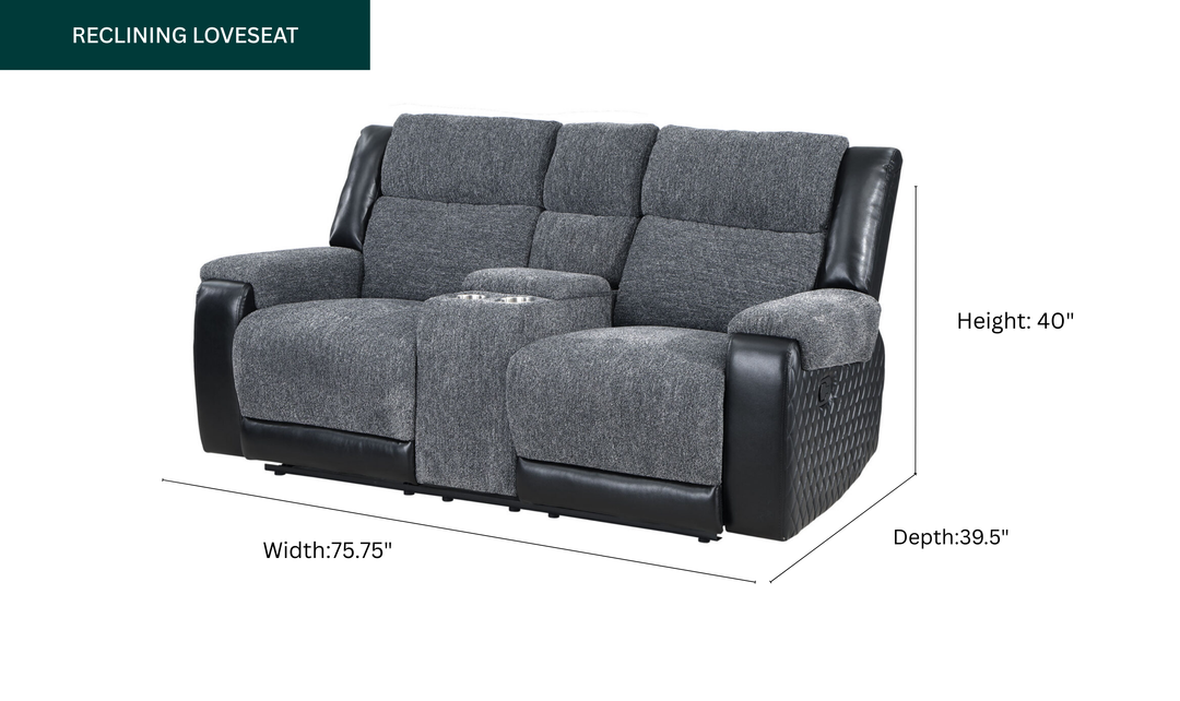 Global Furniture LuxaHaven Manual Reclining Living Room Set