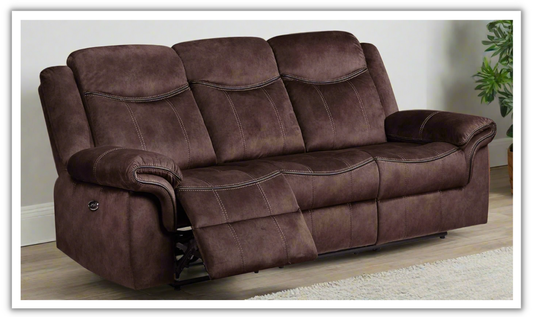Global Furniture Maison 3-Seater Fabric Power Reclining Sofa-jennifer furniture