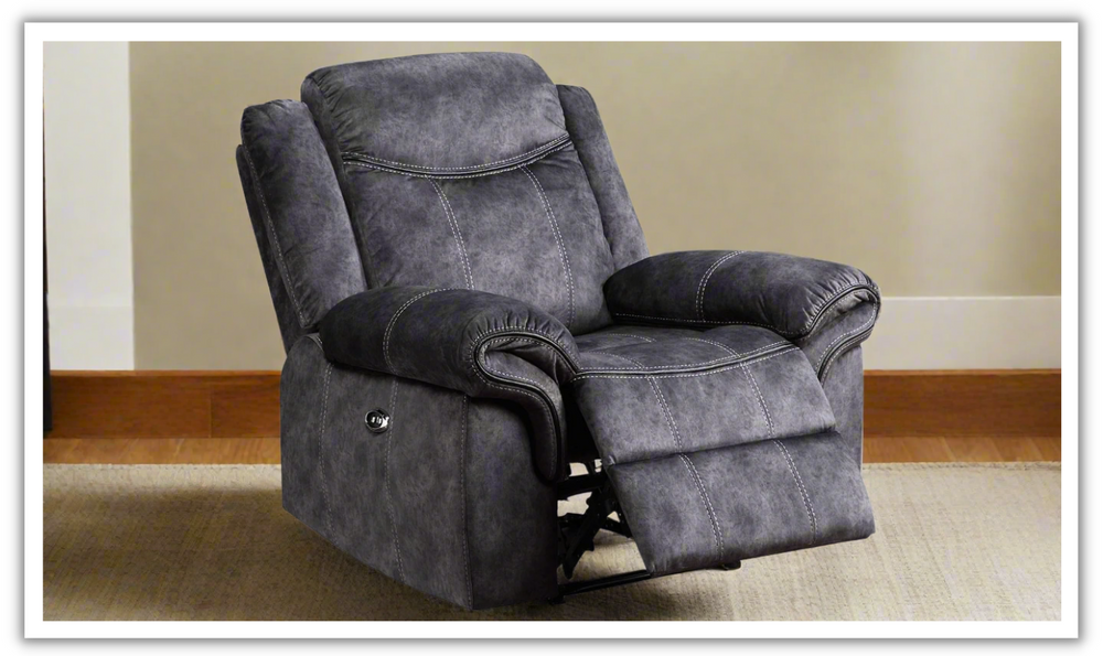 Global Furniture Maison Power Recliner Chair with Pillow Top Arms-jennifer furniture