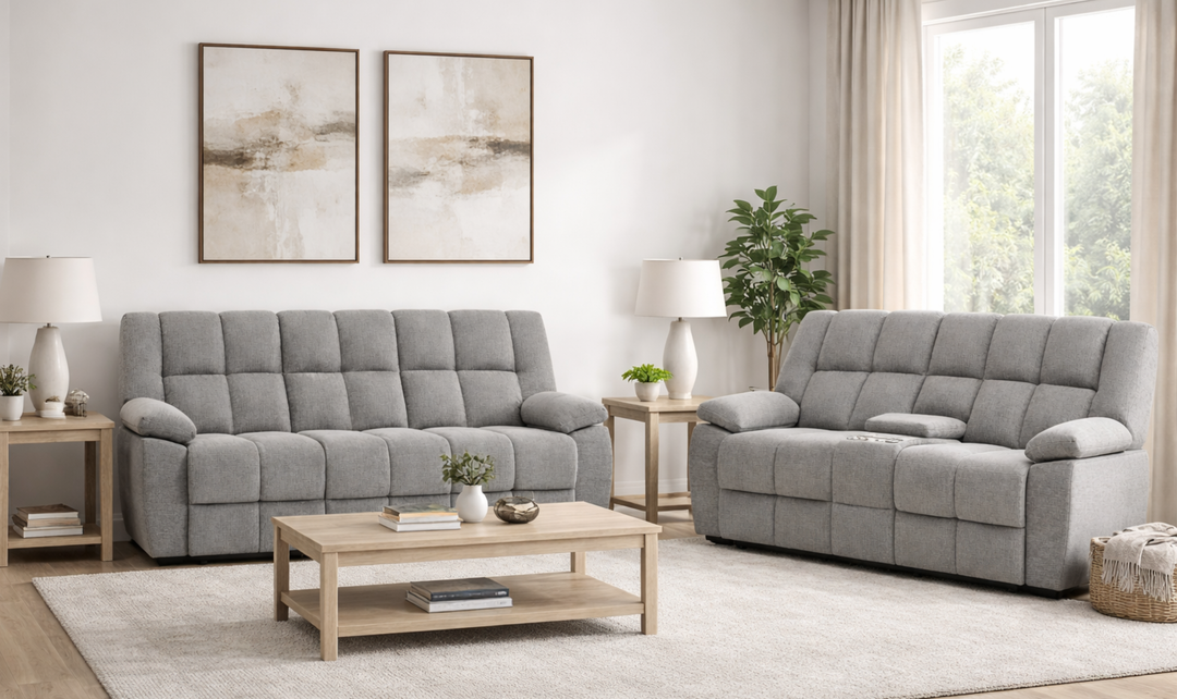 Global Furniture Gray Contemporary Recliner Living Room Set