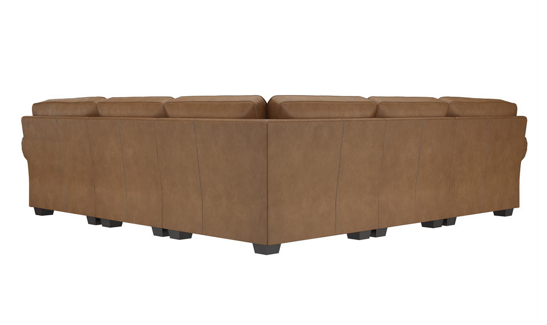 Bernhardt Grandview 5 Piece Sectional Sofa in Leather