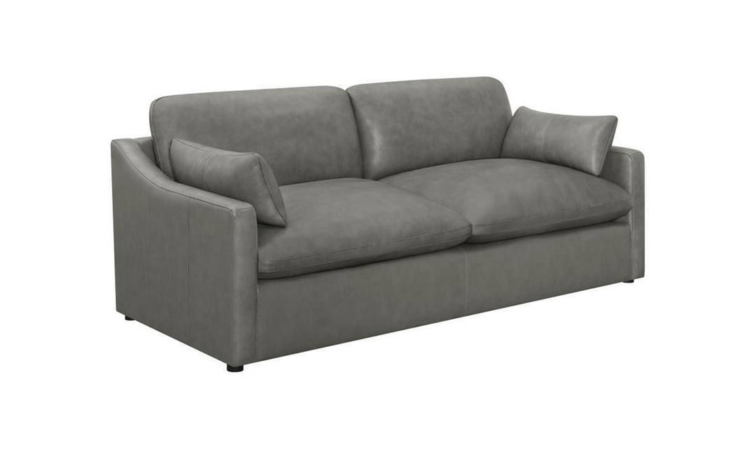 Grayson Sloped Arm Upholstered Sofa Grey