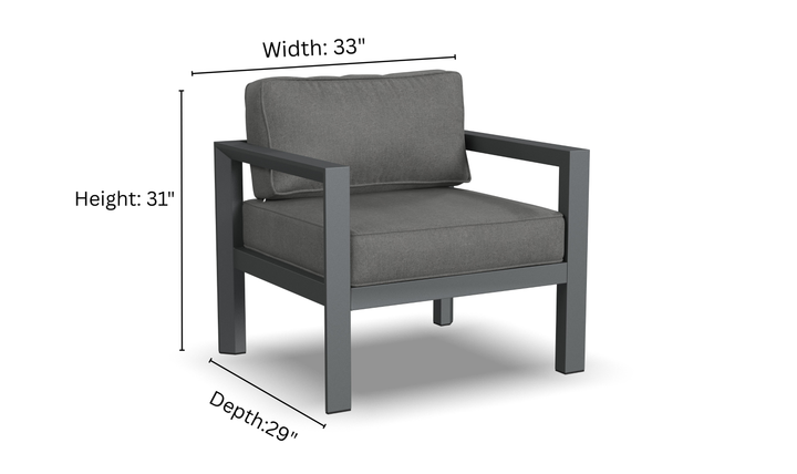 Grayton Outdoor Aluminum Lounge Chair By Homestyles