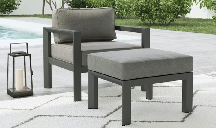 Grayton Outdoor Aluminum Lounge Chair By Homestyles