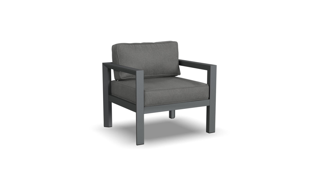 Homestyles Grayton Outdoor Aluminum Loveseat with Lounge Chairs and Coffee Table