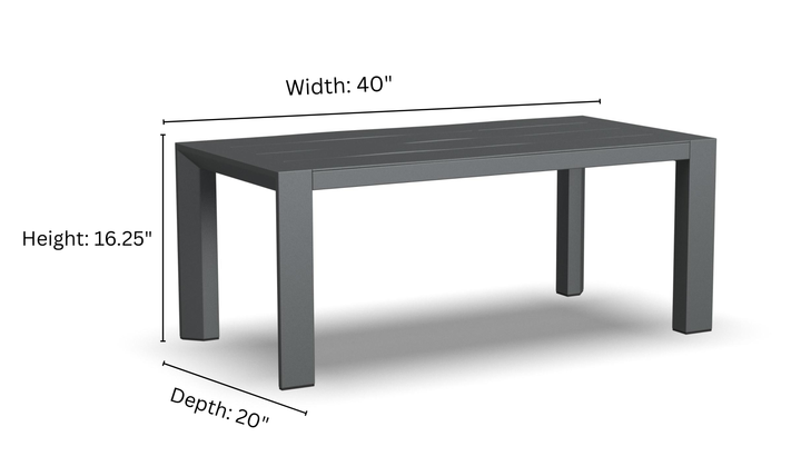Grayton Outdoor Aluminum Coffee Table By Homestyles