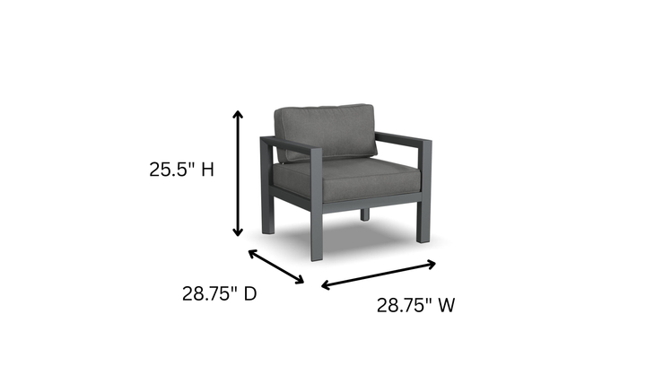 Homestyles Grayton Outdoor Aluminum Loveseat with Lounge Chairs and Coffee Table