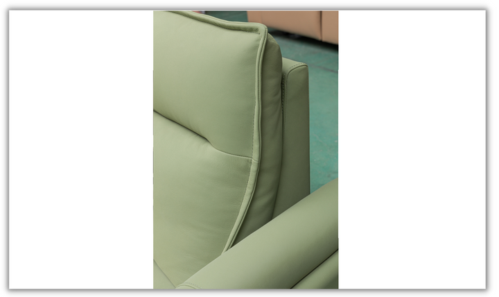 Gio Italia Vittoria 3-Seater Leather Power Reclining Sofa in Green