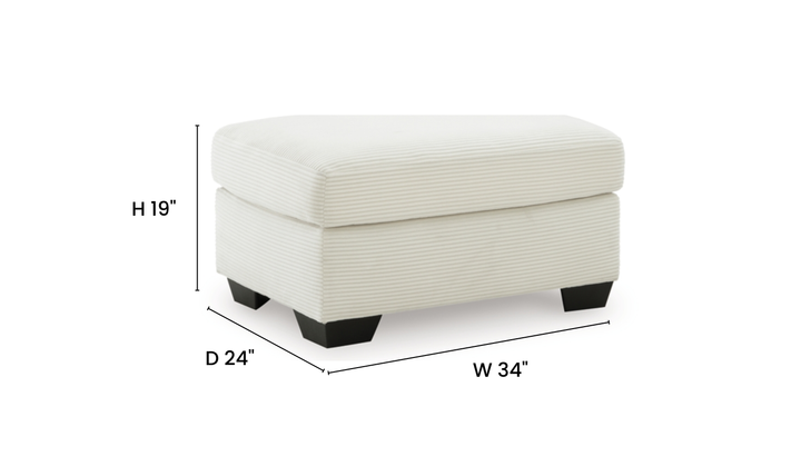 Modern Heritage Greenbriar Fabric Ottoman