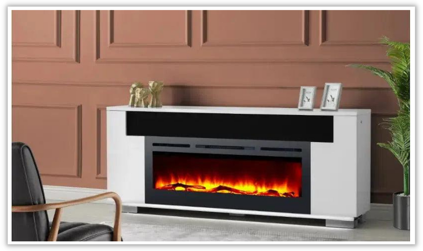 Haley media deals console electric fireplace