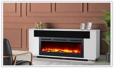 Haley 76" TV Console + Fireplace with Adjustable Flame