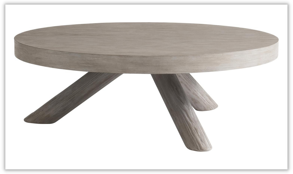 Harmon Round Cocktail Table in Gris Finish
