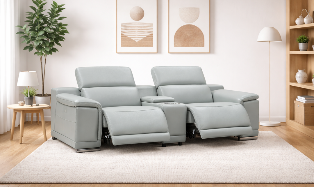 Buy Gio Italia Hartley 2 Piece Leather Reclining Sofas Online