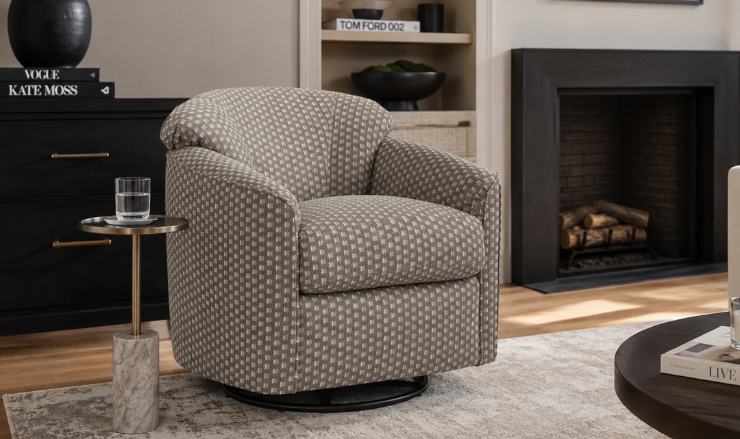 Klaussner Hartwell Fabric Swivel Glider Chair - Jennifer Furniture