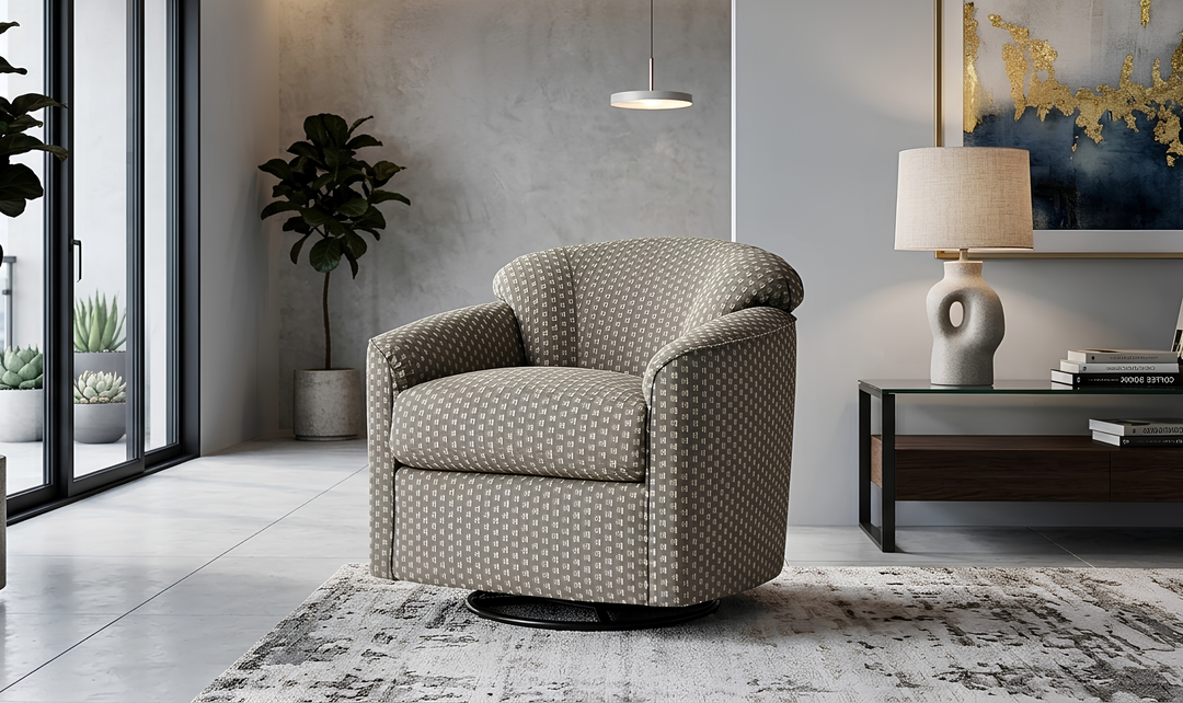 Klaussner Hartwell Fabric Swivel Glider Chair - Jennifer Furniture