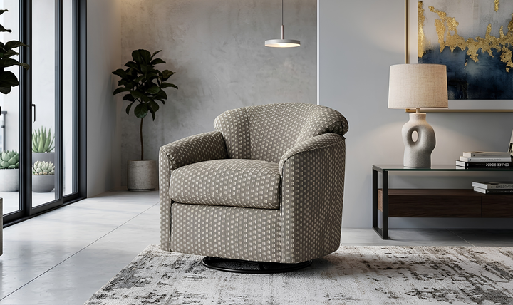 Klaussner Hartwell Fabric Swivel Glider Chair - Jennifer Furniture