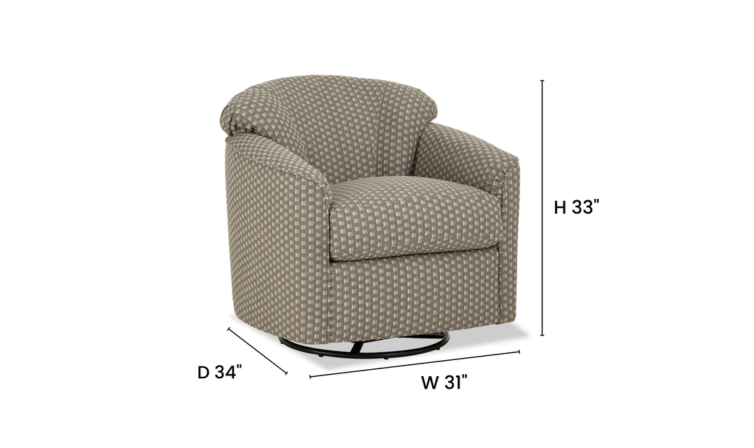 Klaussner Hartwell Fabric Swivel Glider Chair - Jennifer Furniture