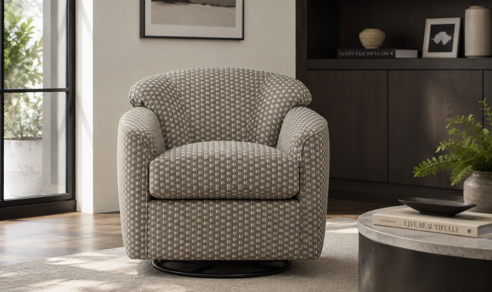 Klaussner Hartwell Fabric Swivel Glider Chair - Jennifer Furniture