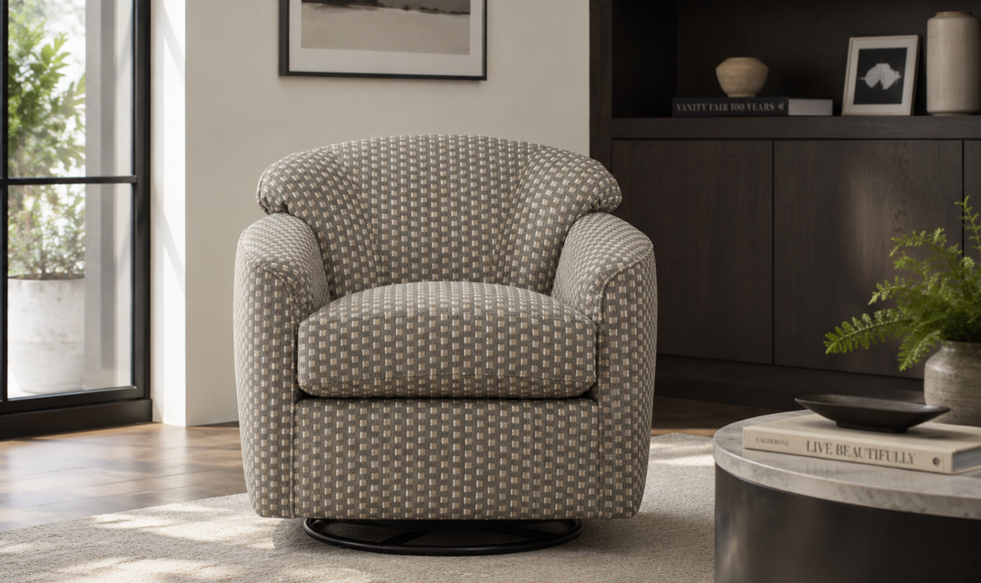 Klaussner Hartwell Fabric Swivel Glider Chair - Jennifer Furniture