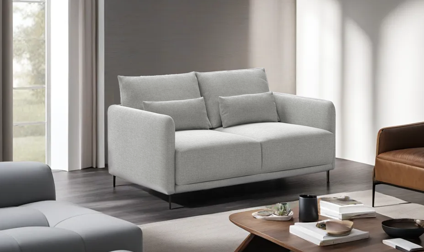 Luonto Haven Sleeper Sofa With Hybrid Deluxe Function (King / Queen Size)-JenniferFurniture