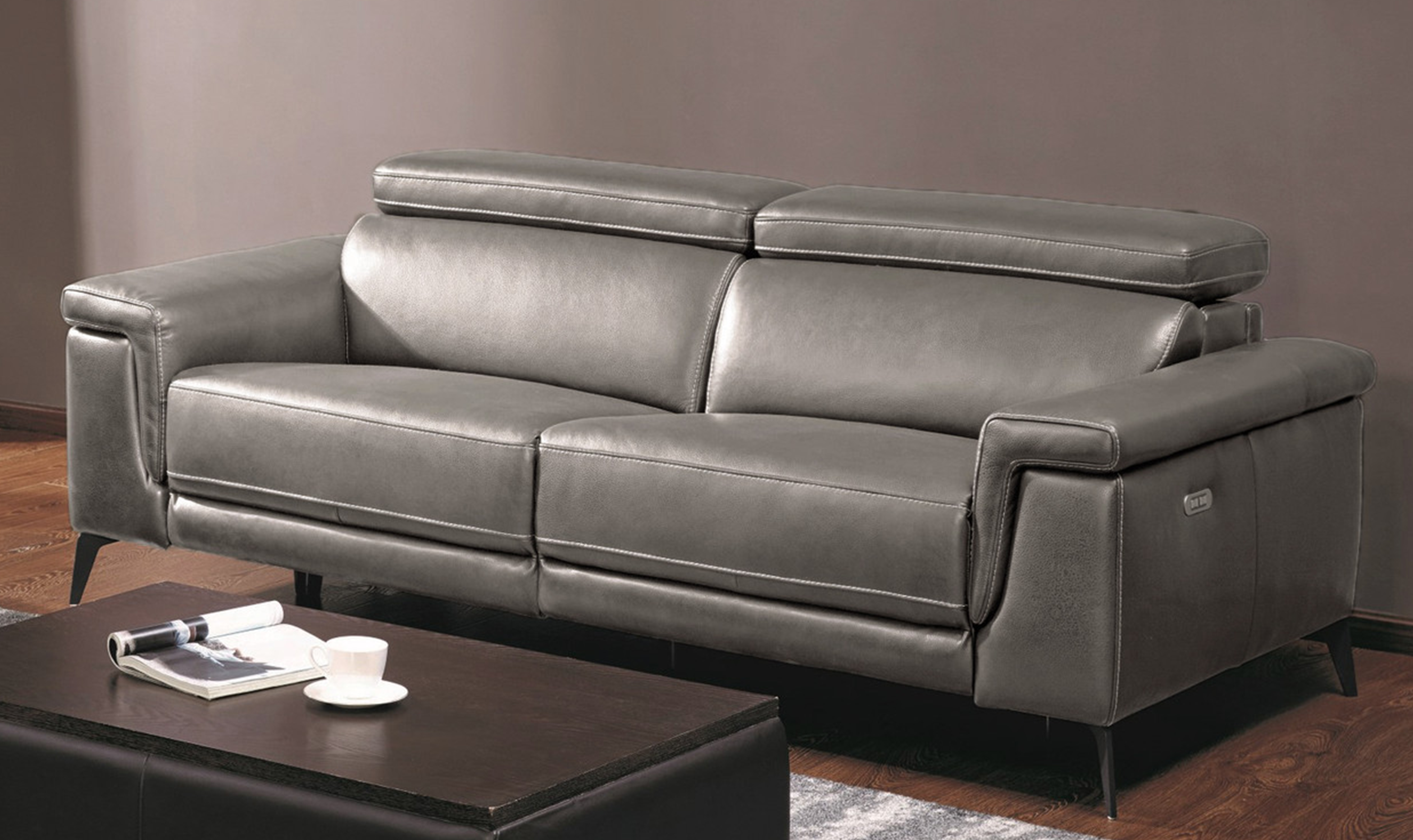 Gio Italia Hendrix Leather Power Recliner Living Room Set