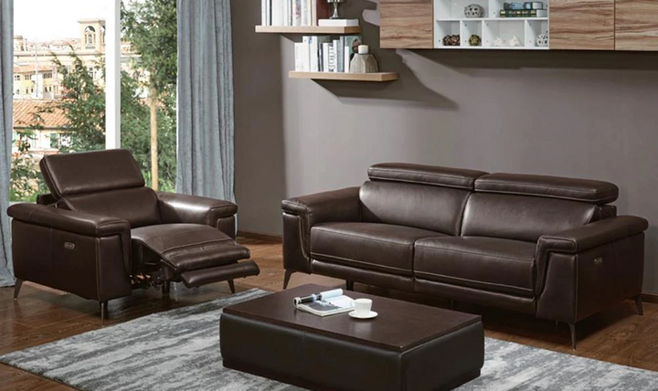 Hendrix Leather Power Recliner Living Room Set